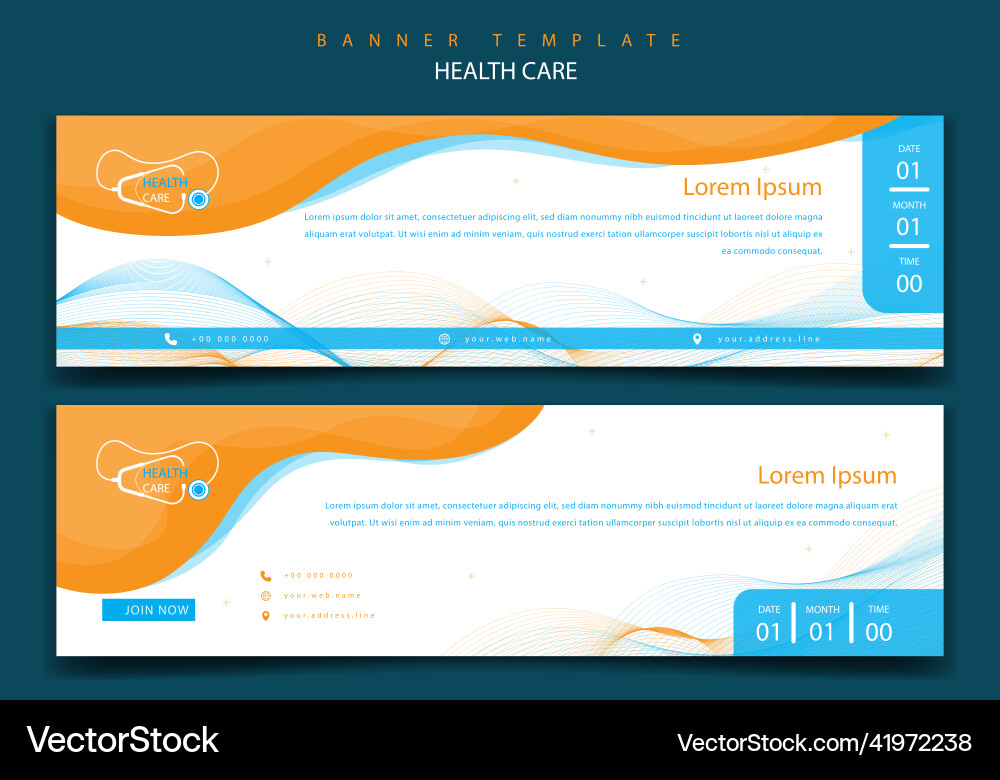 Web banner template design with abstract Vector Image