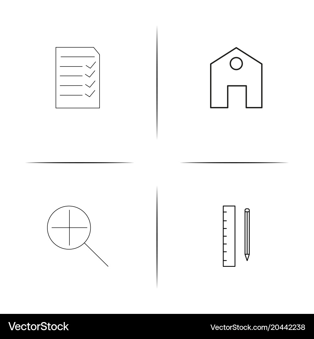 Web und Text einfache lineare Icon setsimple Umriss vektorbild