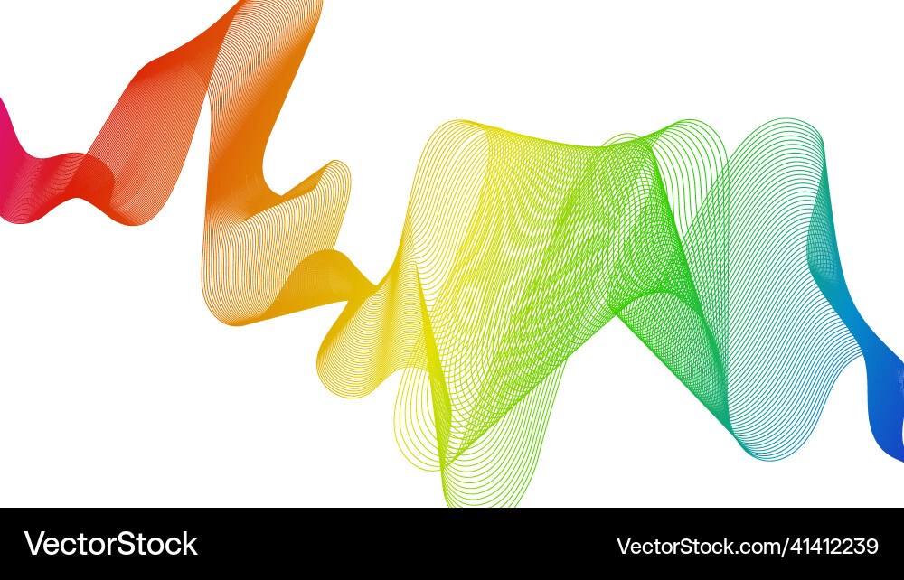 Abstract backdrop with wave gradient lines Vector Image