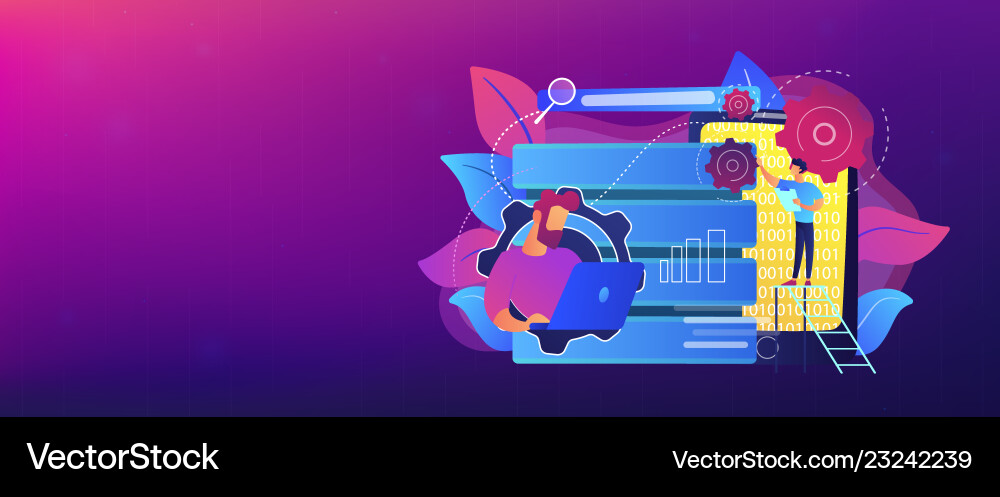 Big data applications header banner Big data applications header banner vector image