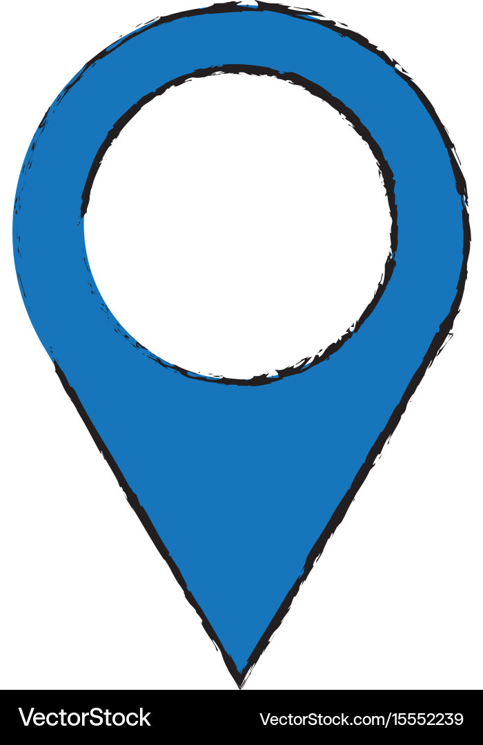 Blue pointer map navigation gps vector image