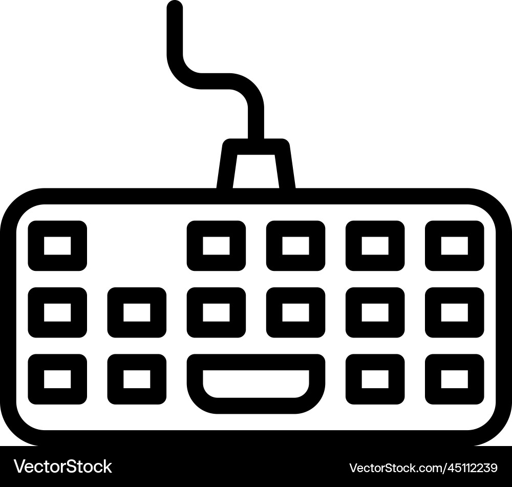 Computer keyboard icon vector image