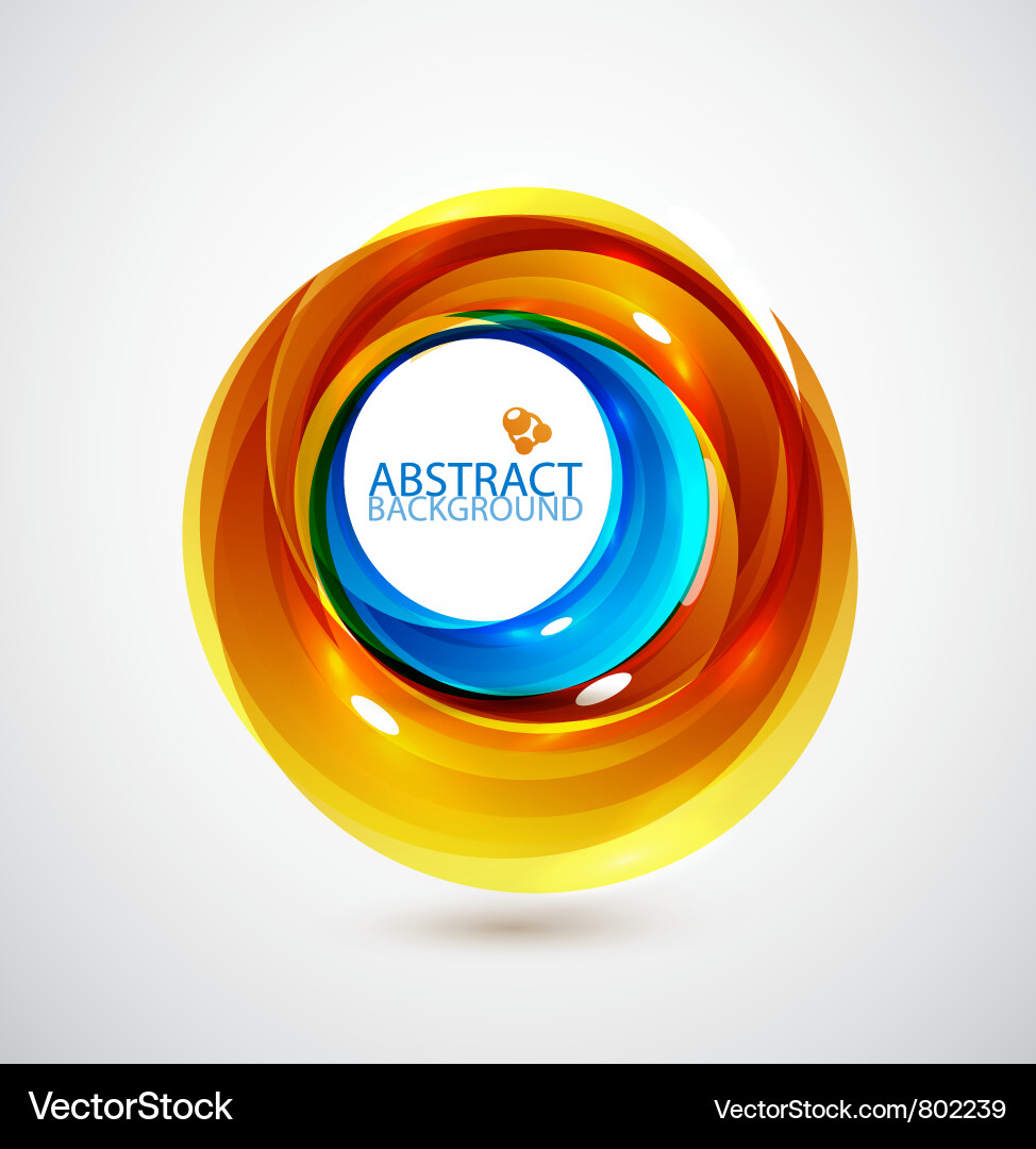 Dynamic Blue and Orange Swirl Vector Image