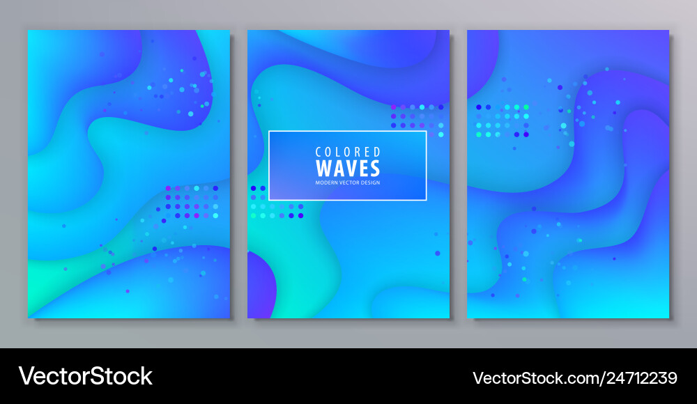 Fluid gradient shapes composition liquid color Fluid gradient shapes composition liquid color vector image
