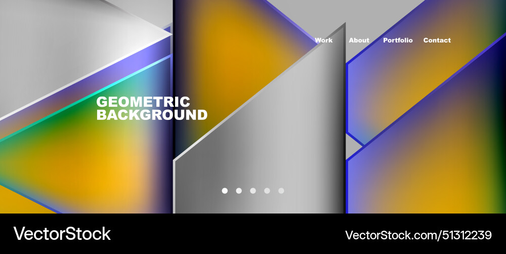 Gradient triangle geometric minimal wallpaper Vector Image