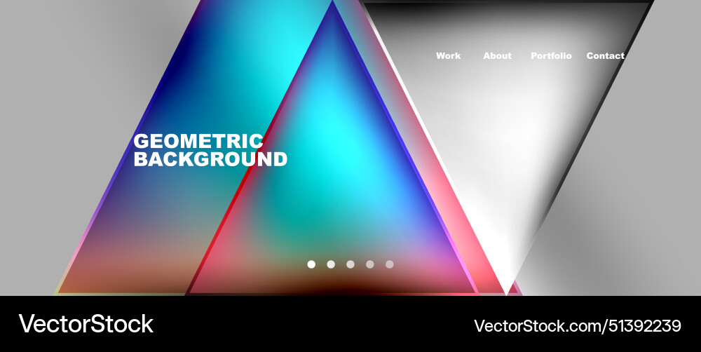 Gradient triangle geometric minimal wallpaper Vector Image