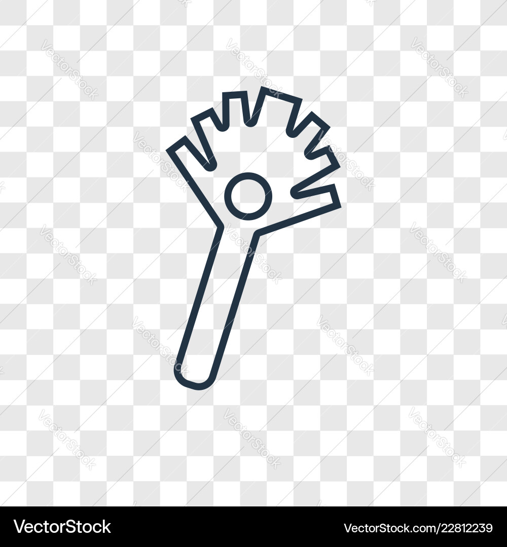 Leek concept linear icon isolated on transparent Vector Image