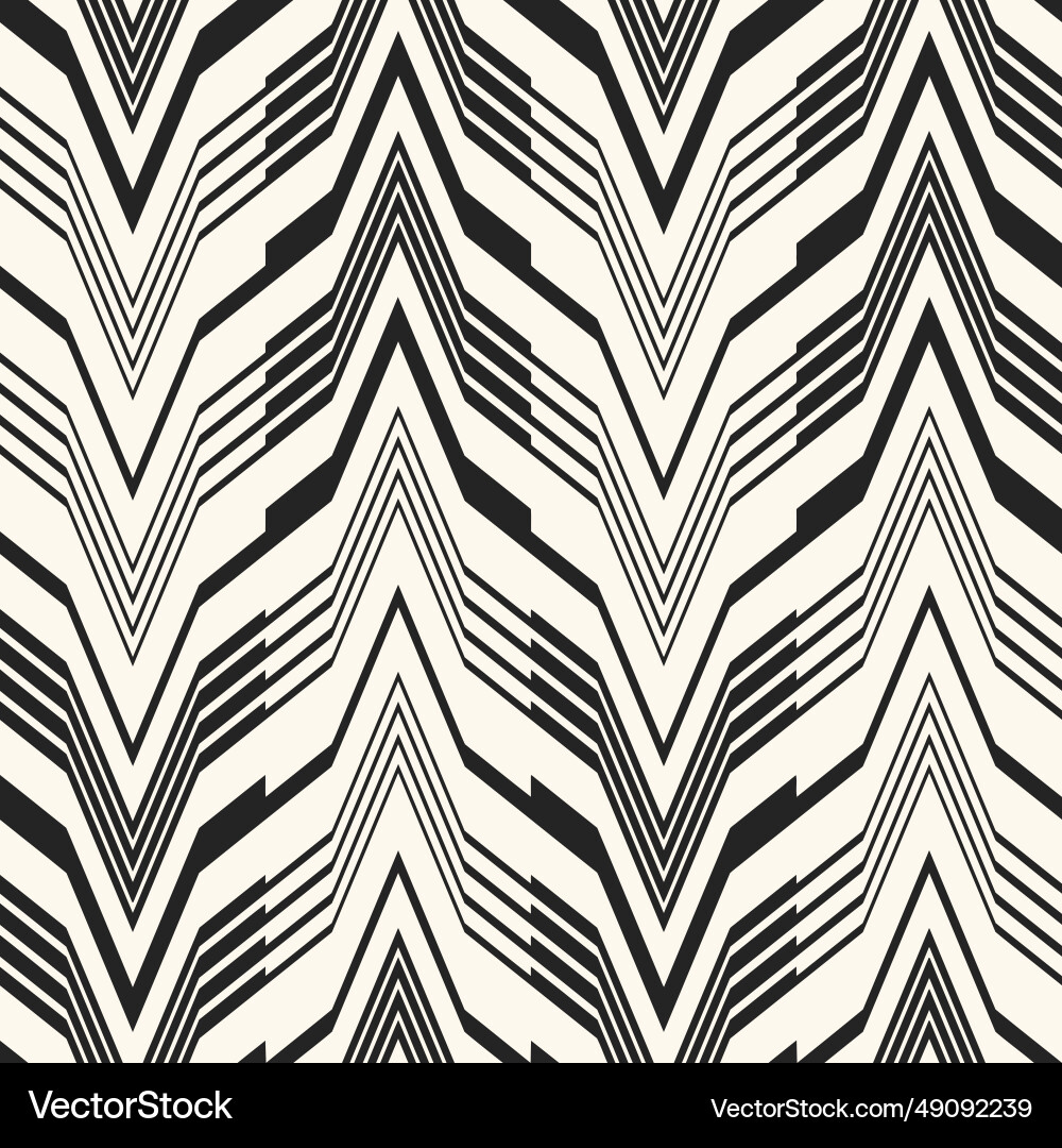 Monochrome variegated chevron pattern Monochrome variegated chevron pattern vector image