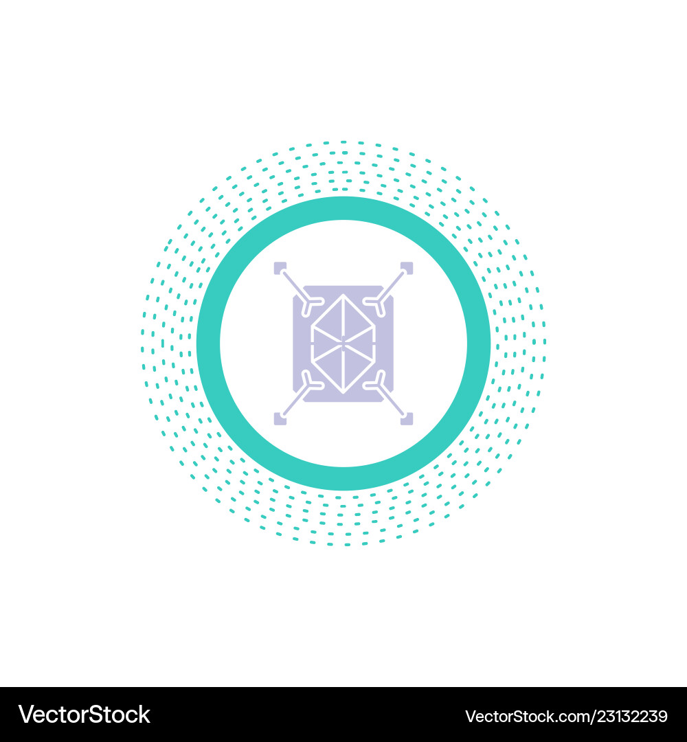 Object prototyping rapid structure 3d glyph icon Object prototyping rapid structure 3d glyph icon vector image