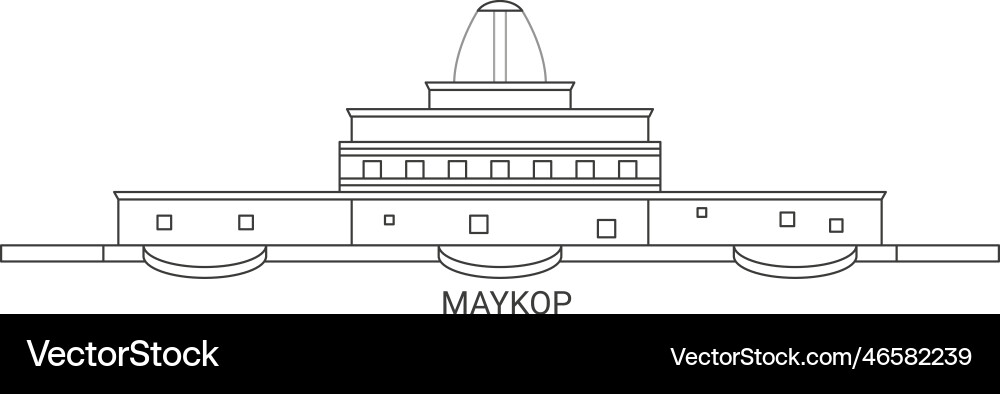 Russia maykop travel landmark Russia maykop travel landmark vector image