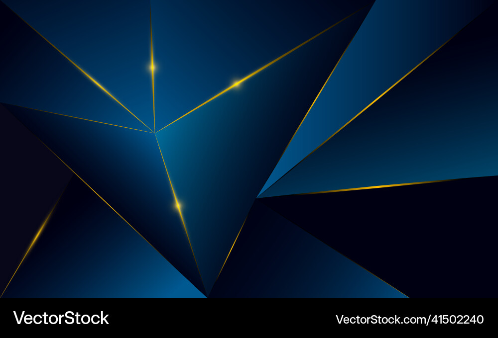 Abstract blue polygon triangles shape pattern back Vector Image