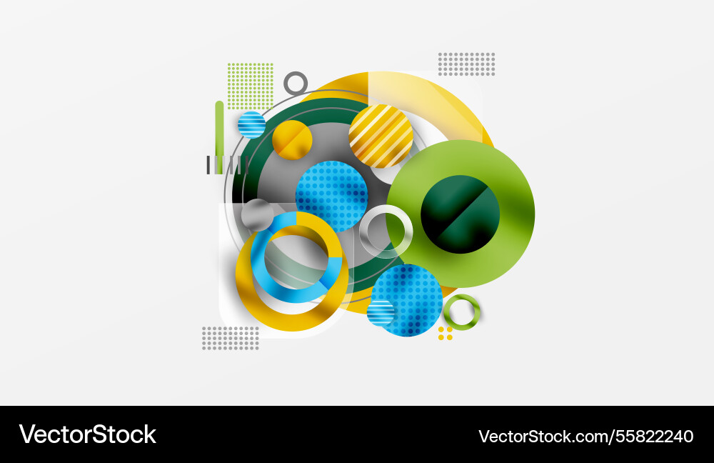 Abstract circle design with overlapping Vector Image