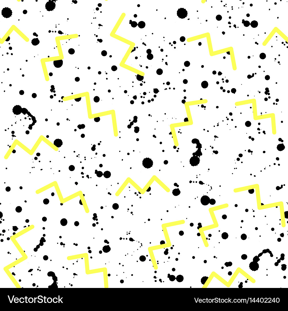 Abstract seamless pattern in the style of memphis vector image