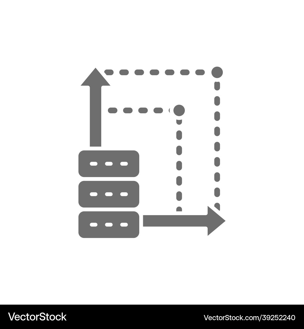 Advanced server more space in cloud storage grey Advanced server more space in cloud storage grey vector image