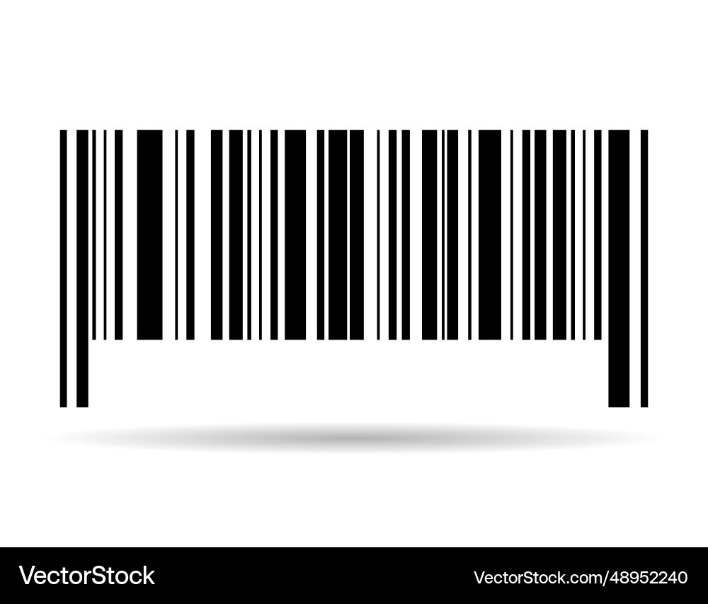 Barcode shadow icon bar code for web flat design Barcode shadow icon bar code for web flat design vector image