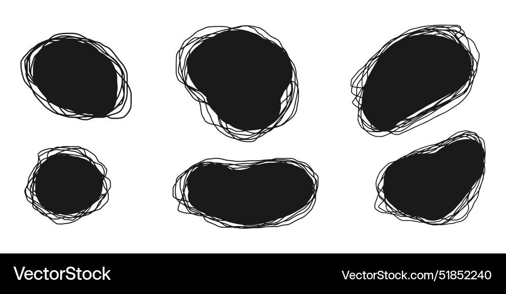 Blob shapes set random blotch inkblot stone Blob shapes set random blotch inkblot stone vector image