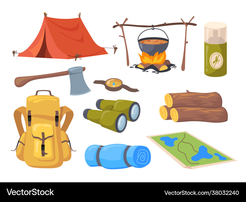 Cartoon verschiedene touristische Symbole Cartoon verschiedene touristische Symbole vektorbild