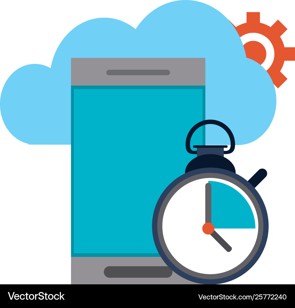 Cloud computing and technology symbols Vector Image