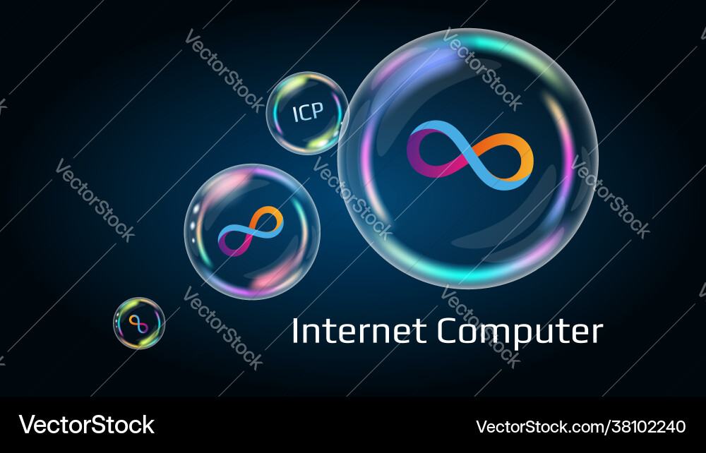 Dfinity internet computer icp token symbol Dfinity internet computer icp token symbol Vector Image