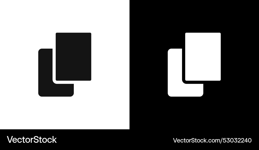 Duplicate file icon logo set Duplicate file icon logo set Vector Image