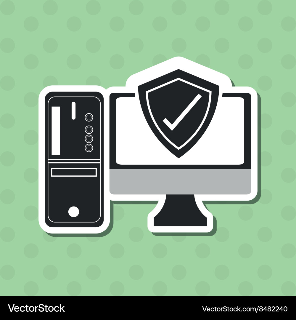Graphic design of security system vector image