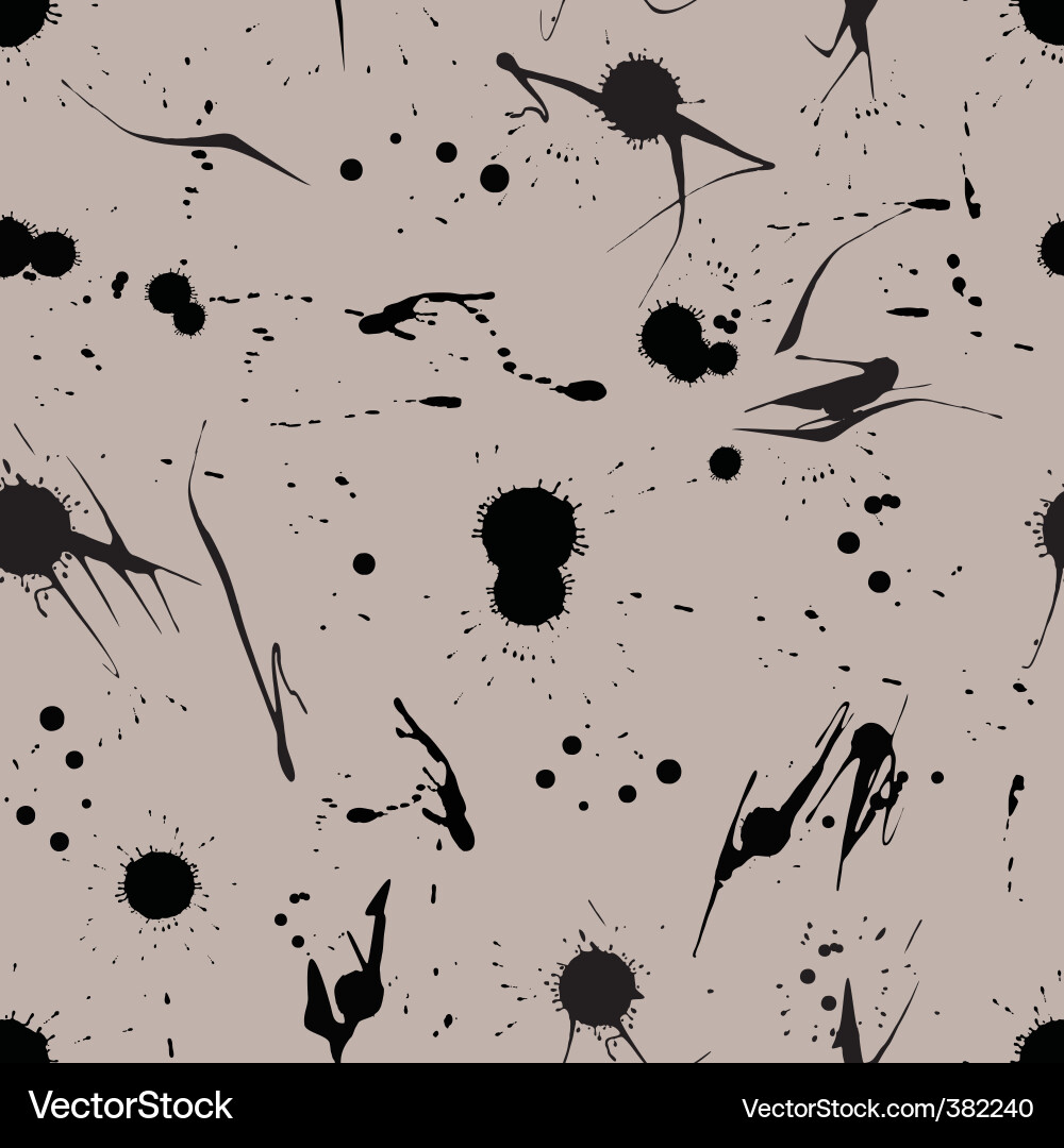Ink Splatter Seamless Pattern Vector Image