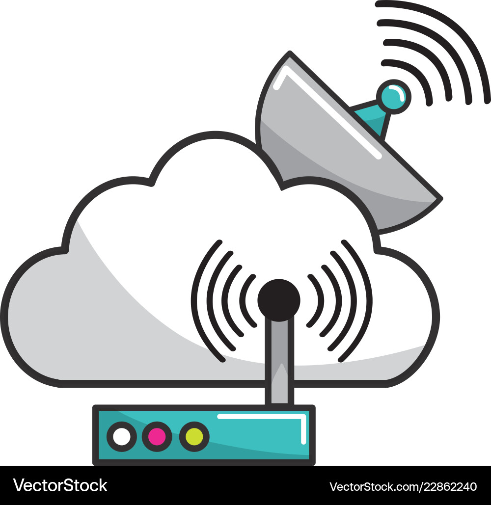 Isolated web hosting design Vector Image