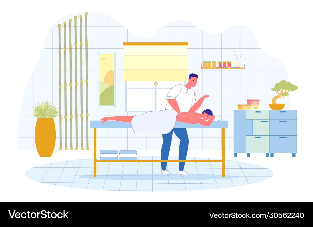 Japanese shiatsu therapeutic massage technique Japanese shiatsu therapeutic massage technique vector image
