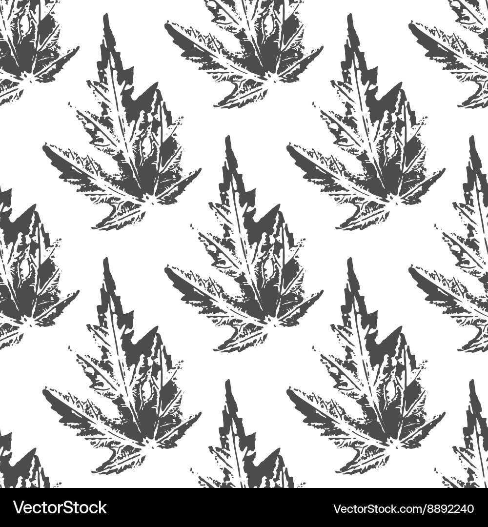 Maple leaves seamless pattern Royalty Free Vector Image