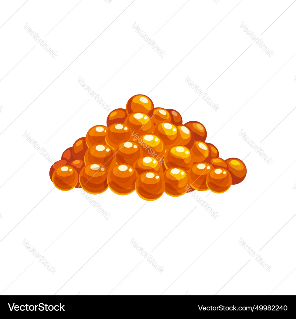 Red caviar cartoon seafood gourmet delicatessen vector image