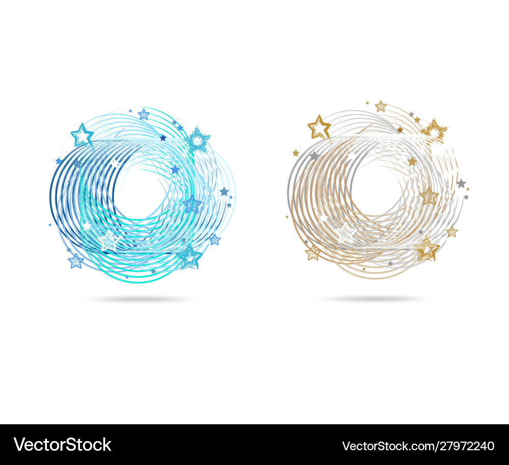Set empty frames from stars Set empty frames from stars Vector Image