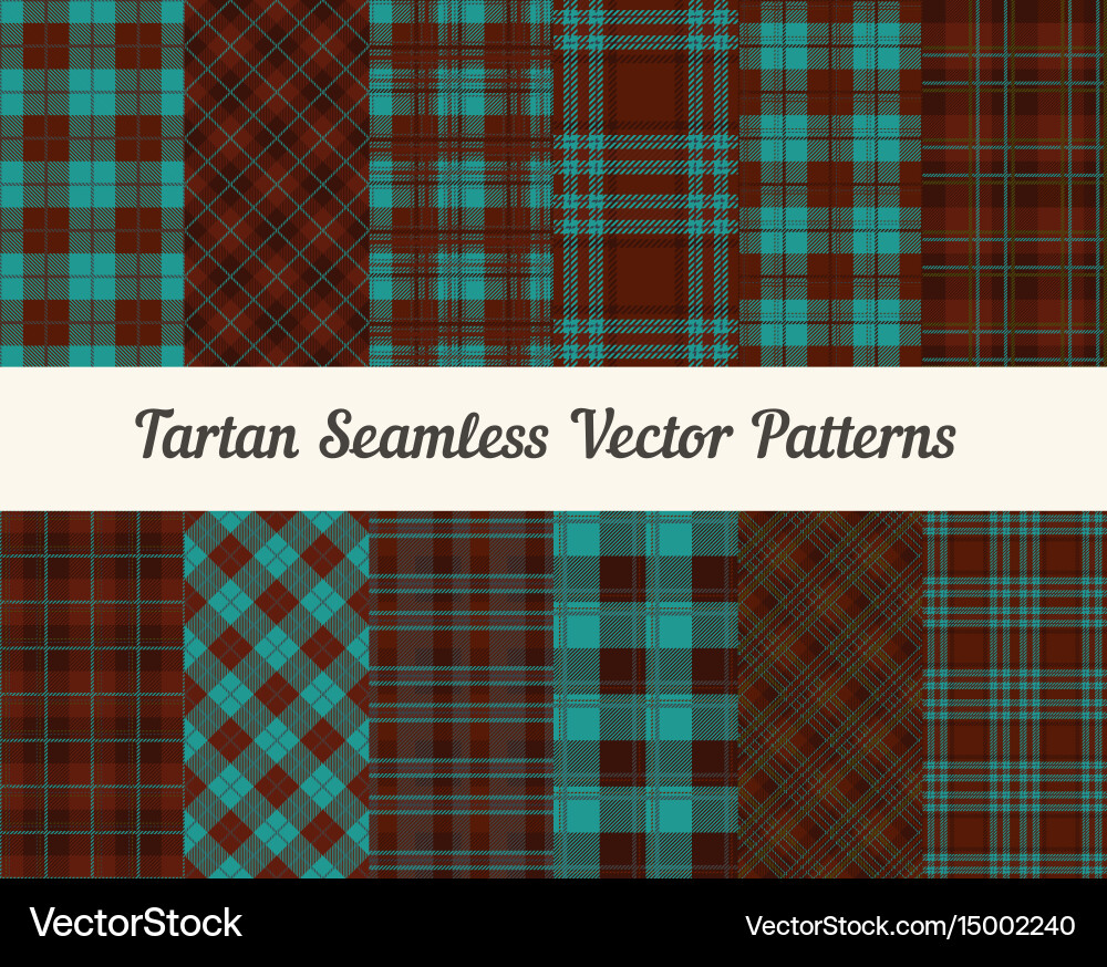 Tartan Pattern Collection Vector Image