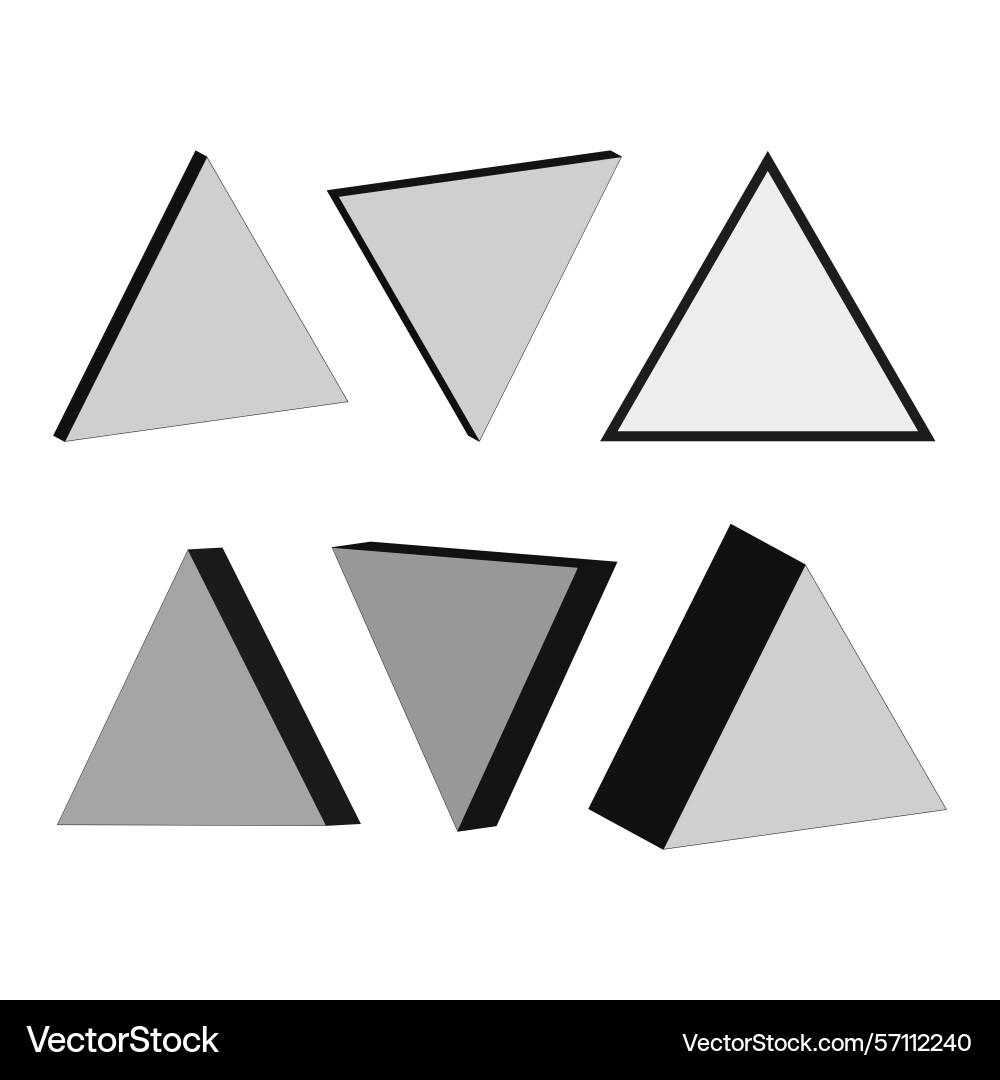 Three dimensional triangles isometric shape icon Three dimensional triangles isometric shape icon vector image