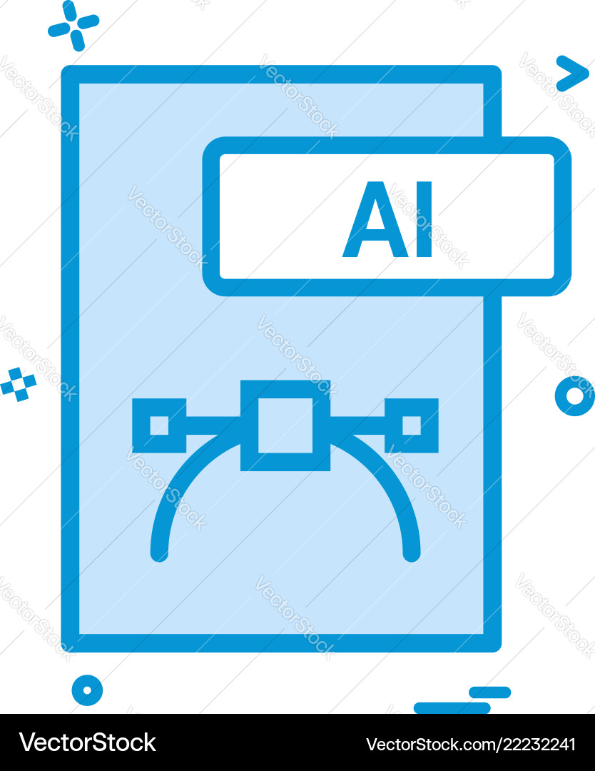 Ai file format icon design Ai file format icon design vector image