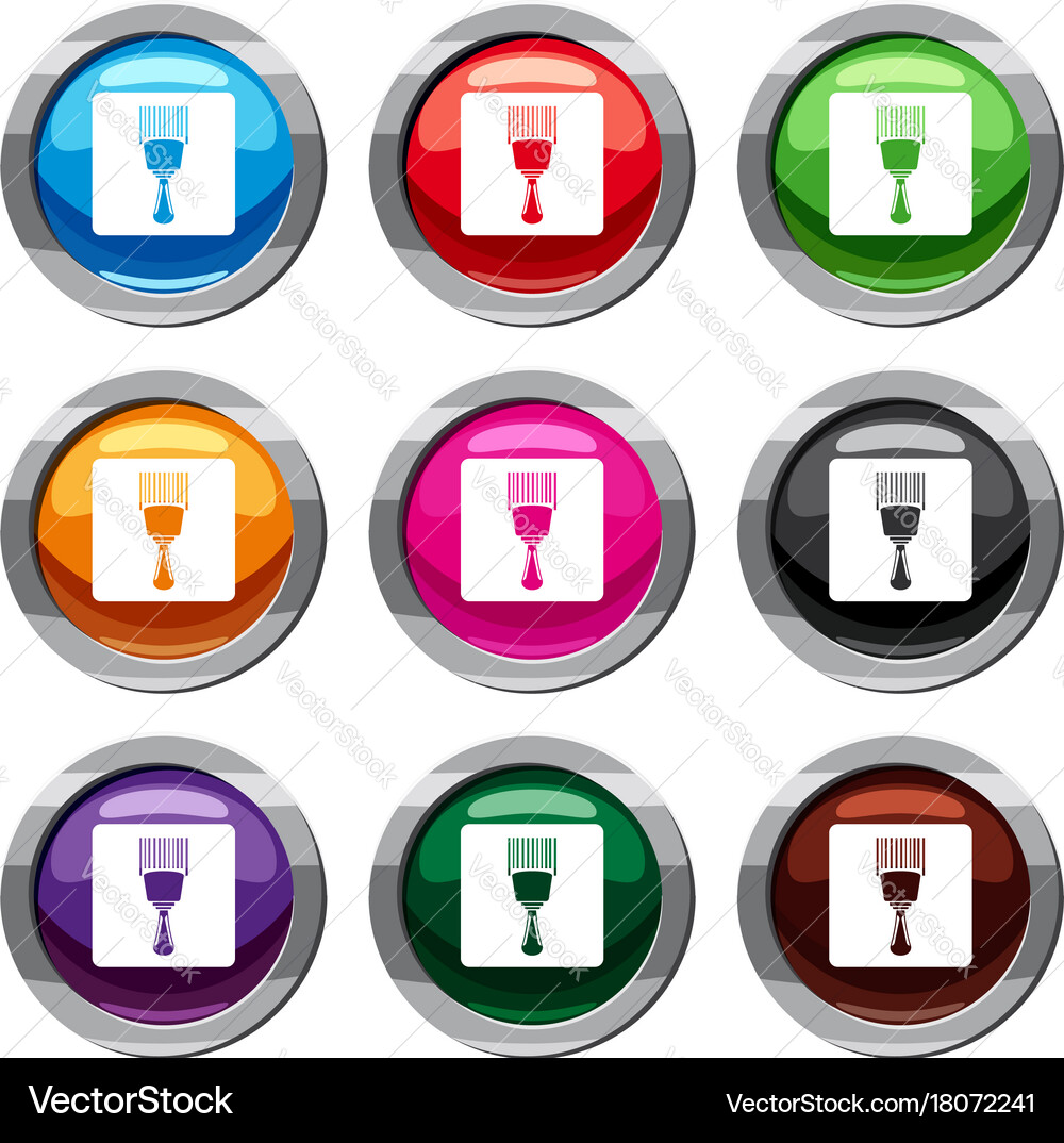 Bar code scanner set 9 collection vector image