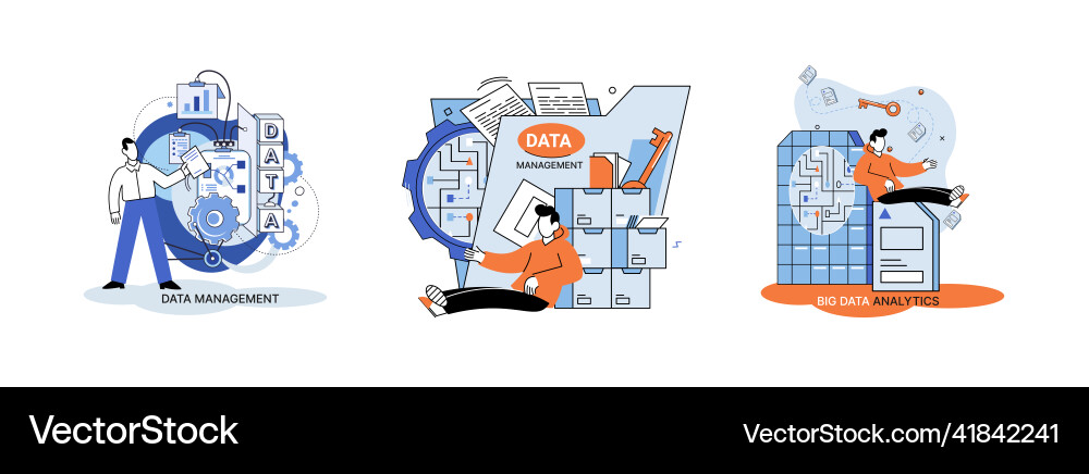 Big data analytics platform management Big data analytics platform management vector image
