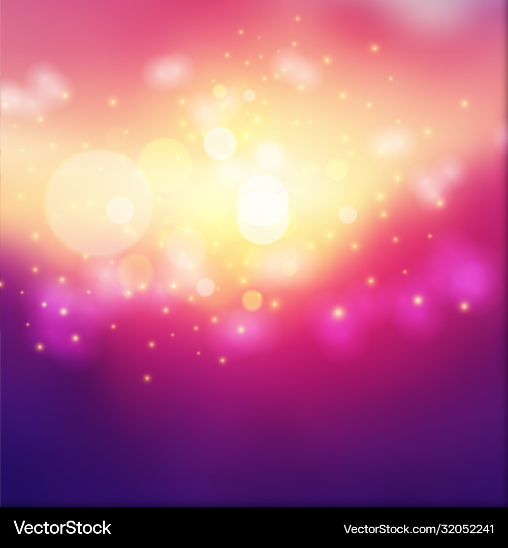 Bokeh lights effect on colorful gradient Bokeh lights effect on colorful gradient vector image