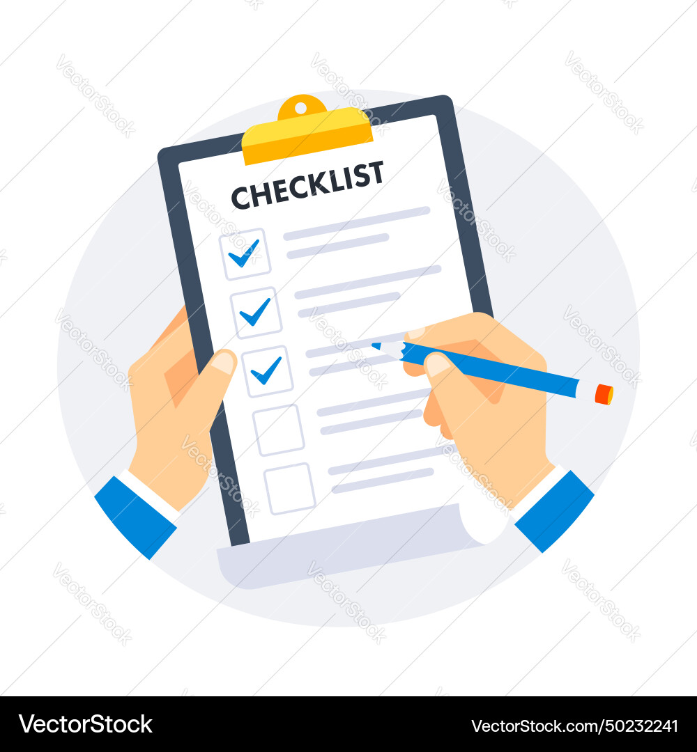 Checklist clipboard efficient task management Checklist clipboard efficient task management vector image