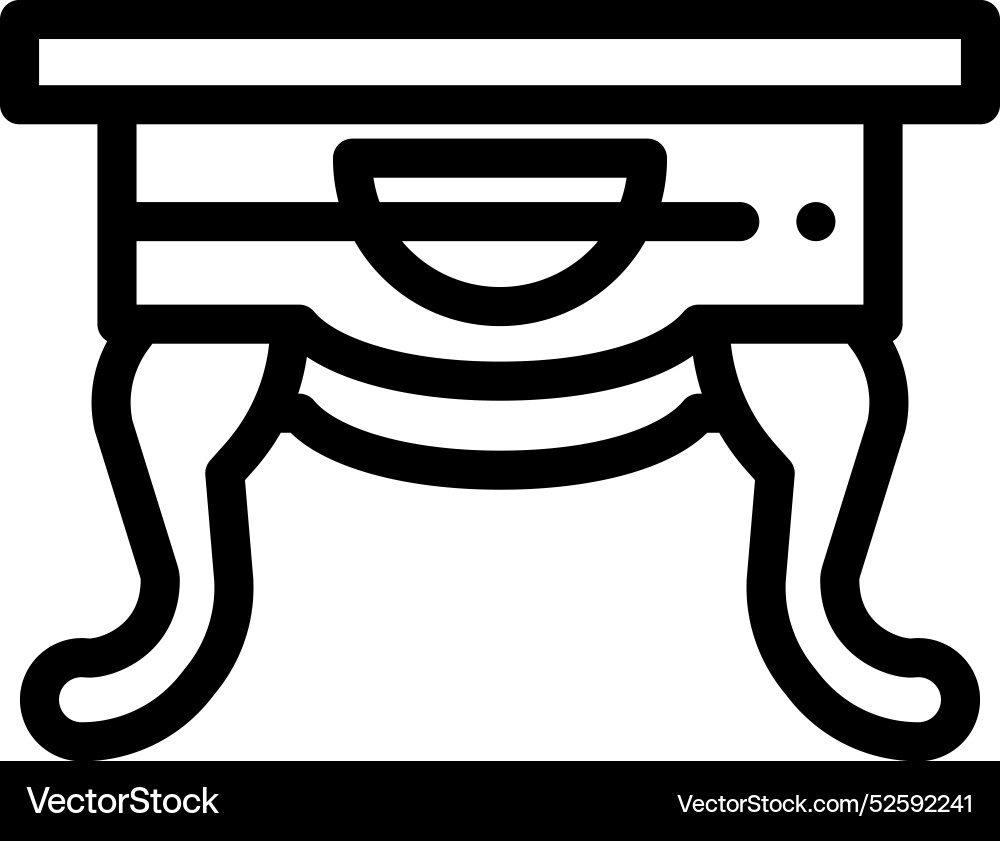 Coffee table icon thin linear style design Coffee table icon thin linear style design vector image