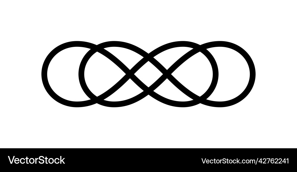 Double Infinity Symbol - Continuous Loop Vector Image
