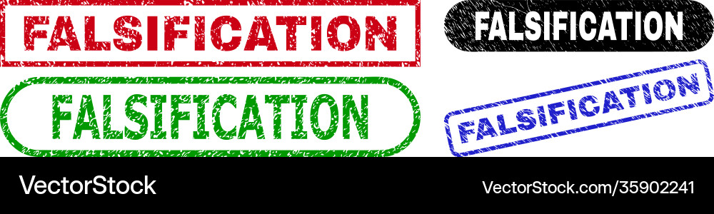Falsification rectangle seals with unclean texture Falsification rectangle seals with unclean texture vector image