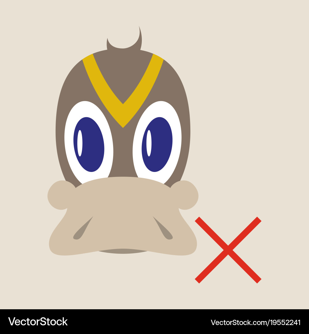 Flat icon in style duck Vector Image