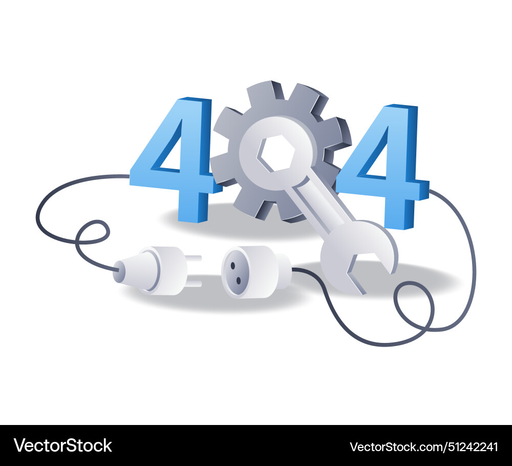 Internet error code 404 technology system flat Internet error code 404 technology system flat vector image