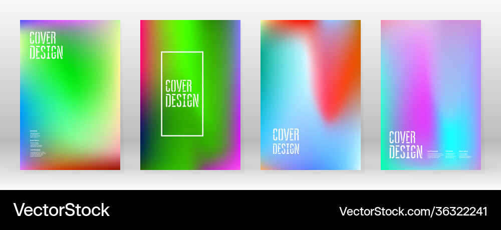 Pastel soft rainbow gradient set color background Pastel soft rainbow gradient set color background vector image
