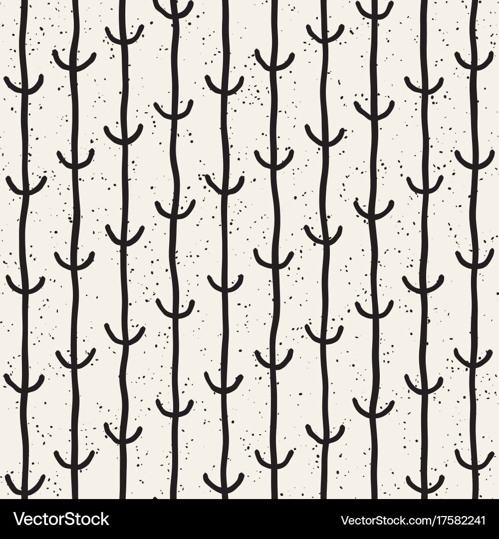 Seamless pattern with hand drawn lines abstract vector image