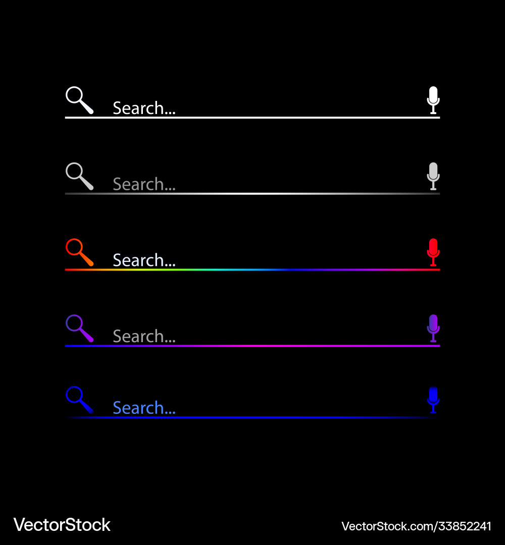 Search bar for ui design and web site Search bar for ui design and web site vector image