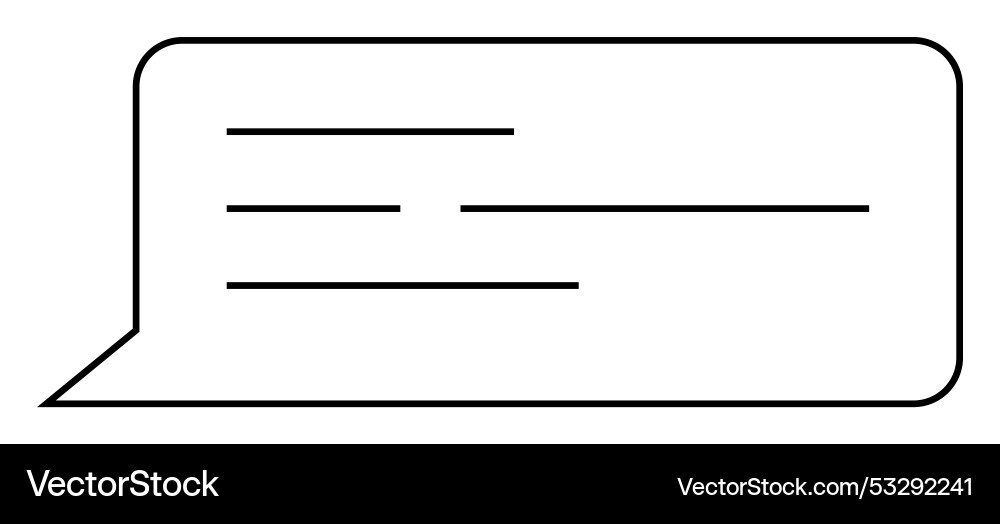 Simple speech bubble with horizontal lines Simple speech bubble with horizontal lines vector image