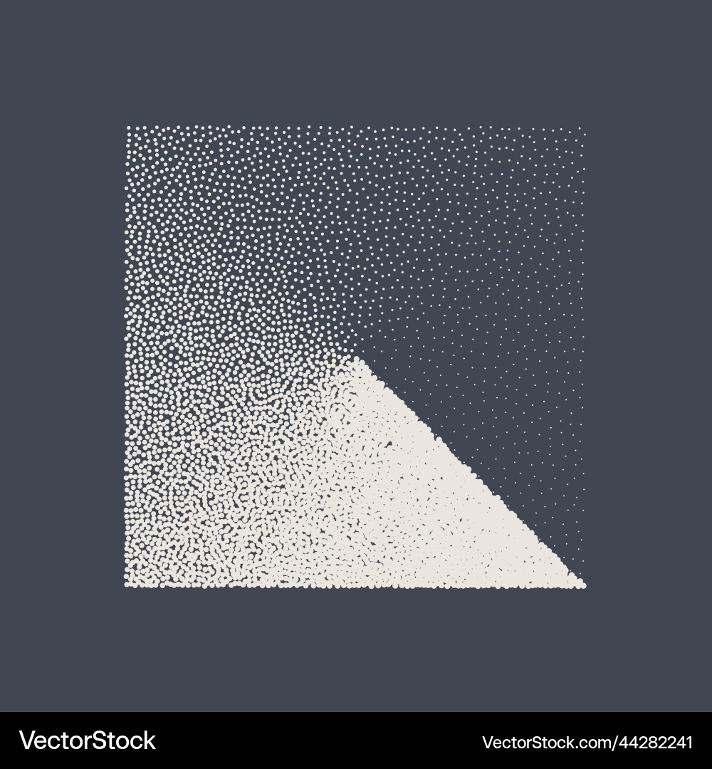 Square shaped dotted object stipple elements Square shaped dotted object stipple elements vector image