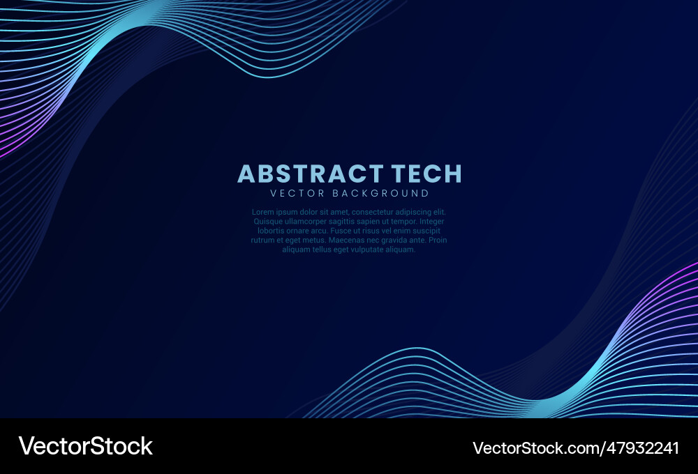 Techno background design template 4 Vector Image