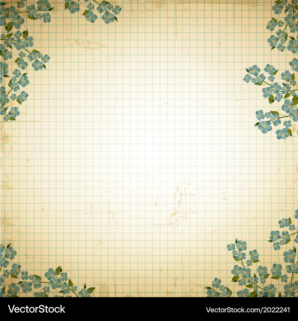 Vintage Floral Notepad vector image